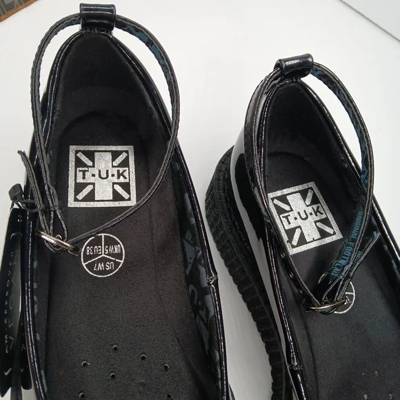 TUK Vegan Black Hologram Pointed Creeper Size 7 - Picture 5 of 8